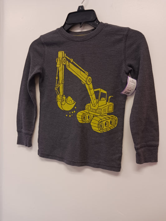 Grey/Yellow Digger Jumping Beans Longsleeve Shirt, 7 B