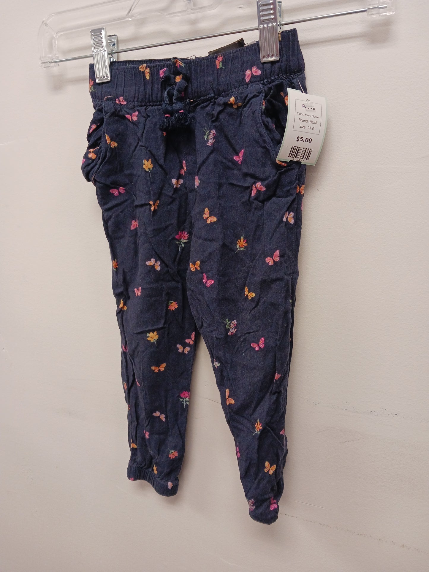 Navy Flower H&M Pants, 2T G