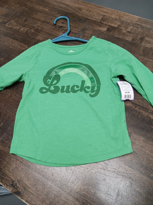 Green Lucky Way To Celebrate Longsleeve Shirt, 4T G