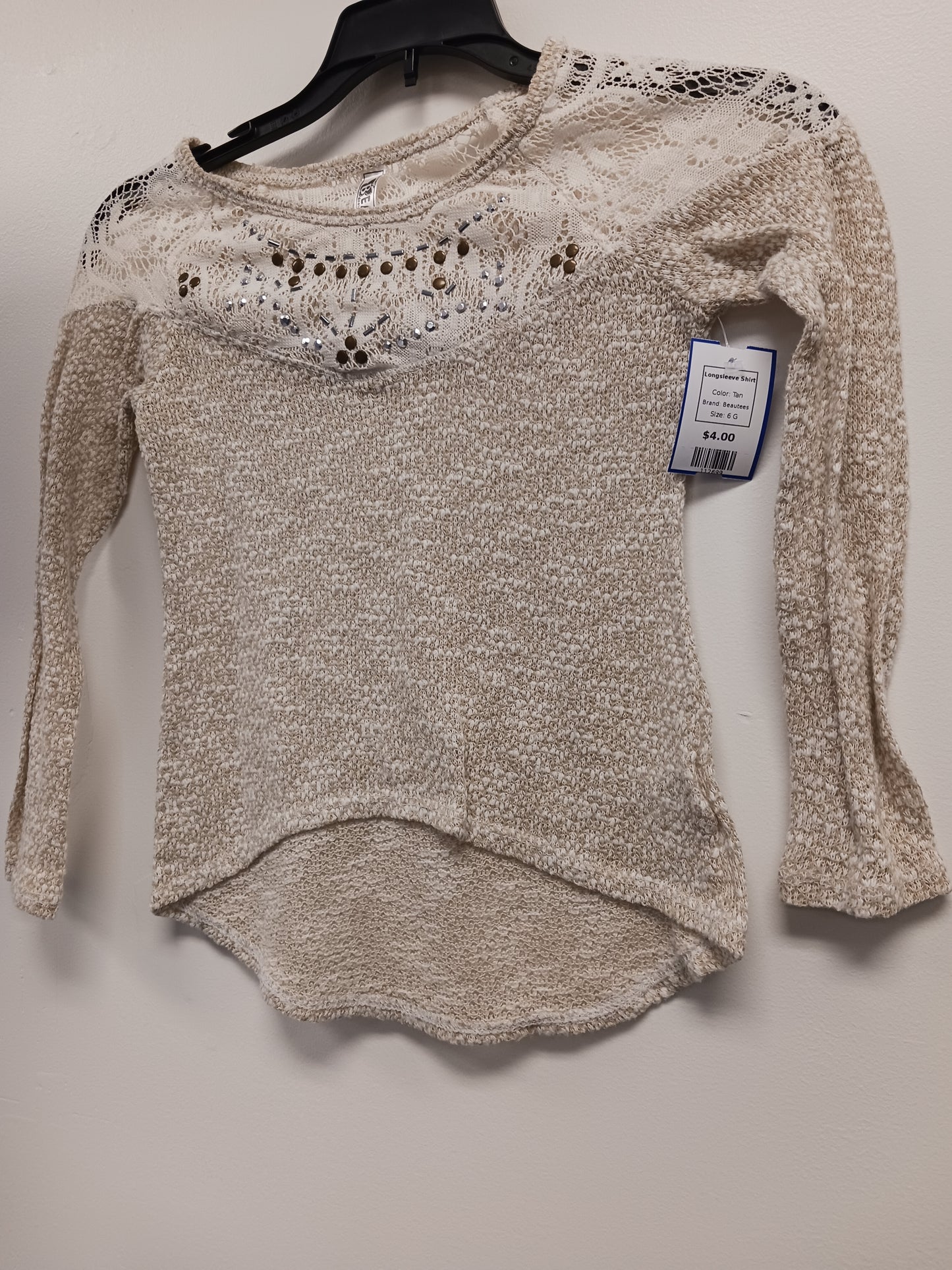 Tan Beautees Longsleeve Shirt, 6 G