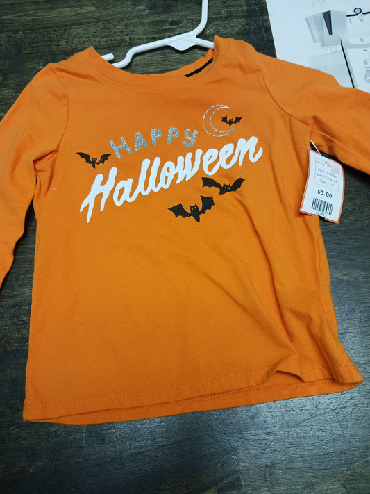 Orange Cat & Jack Long Sleeve Halloween Shirt, 2T G