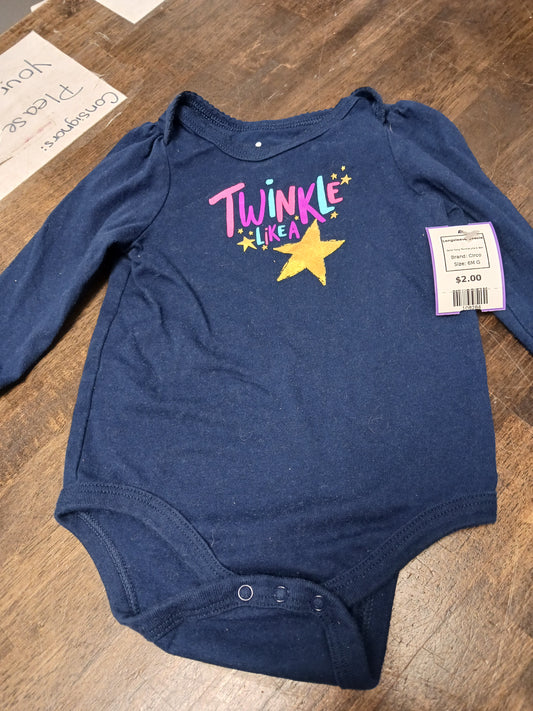Navy Twinkle Like A Star Circo Longsleeve Onesie, 6M G