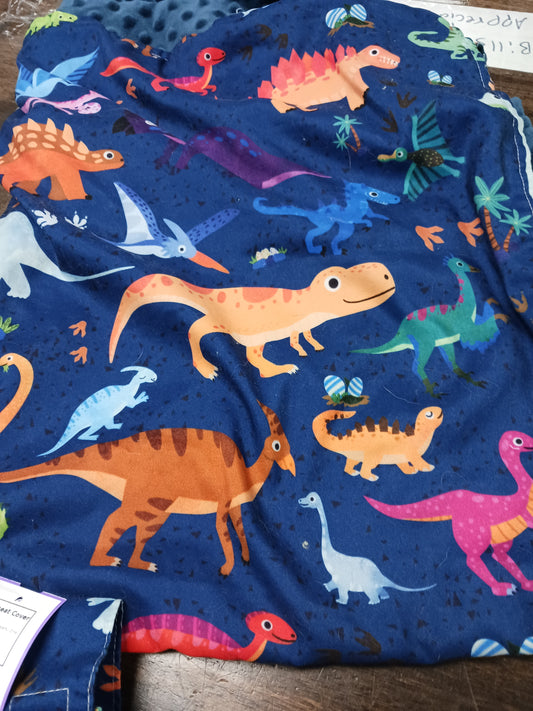 Navy/Colorful Dino  Carseat Cover