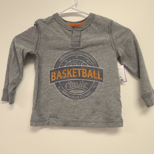 Grey/Orange Basketball Cherokee Longsleeve Shirt, 3T B