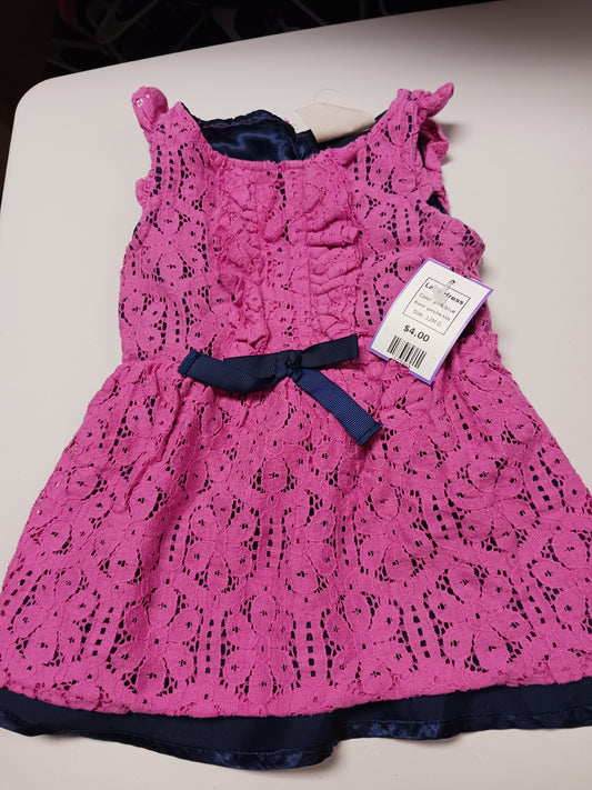 pink/blue genuine kids Lace dress, 12M G