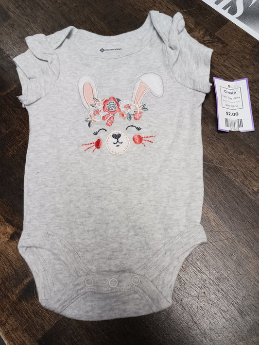 Grey Llama Members Mark Onesie, NB G