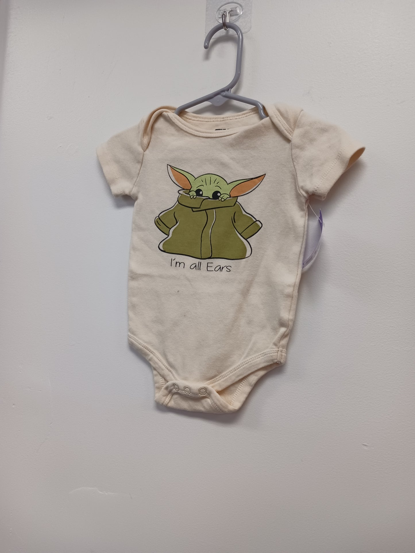 Yellow Baby Yoda Star Wars Onesie, 3M B