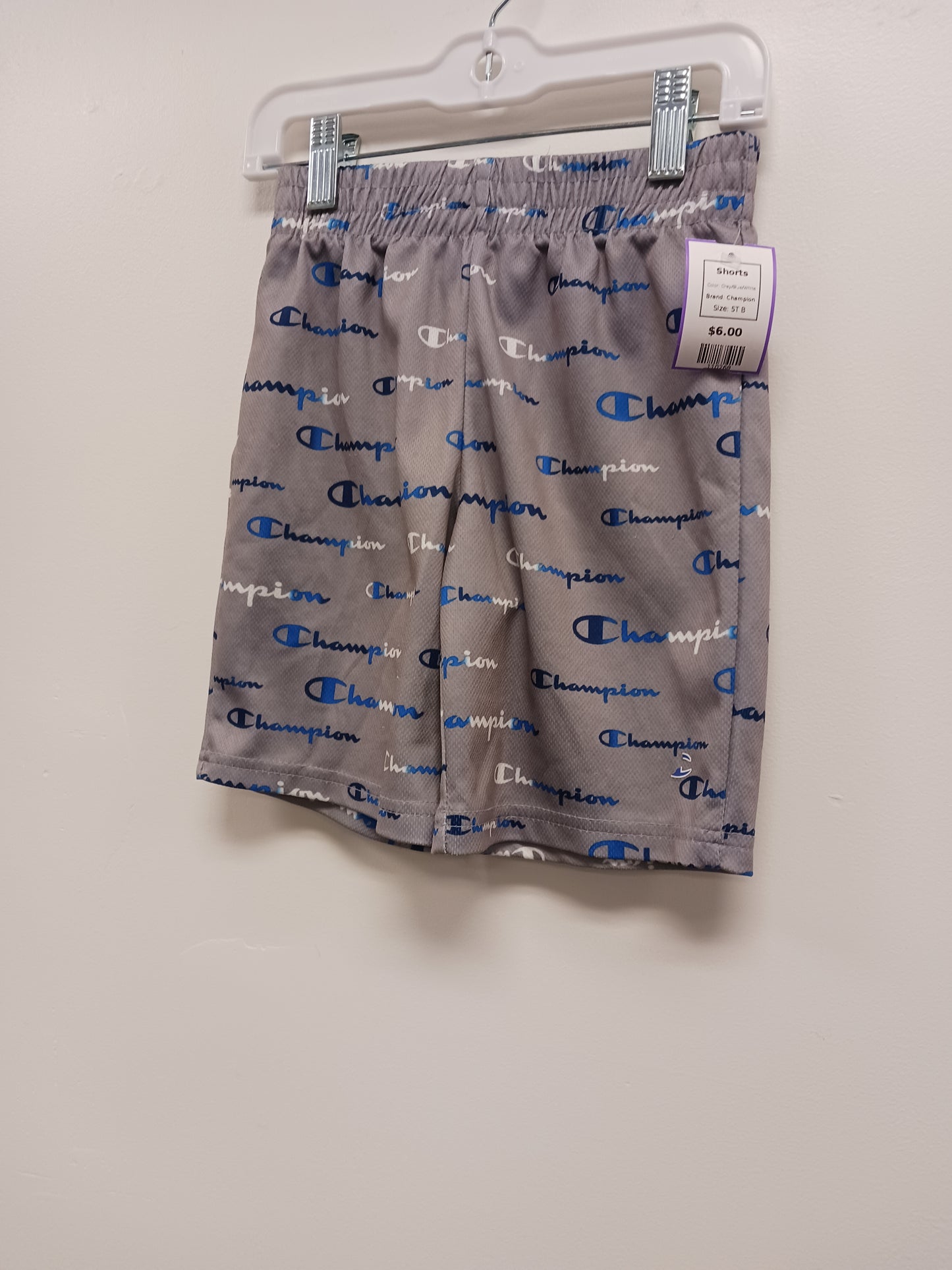 Grey/Blue/White Champion Shorts, 5T B