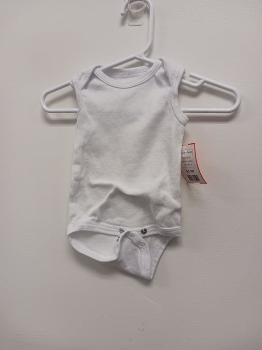 white Chick Pea Tank Top Onesie, 6M B