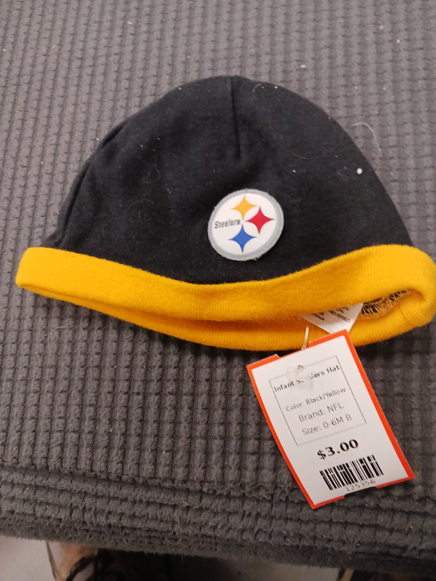Black/Yellow NFL Infant Steelers Hat, 0-6M B