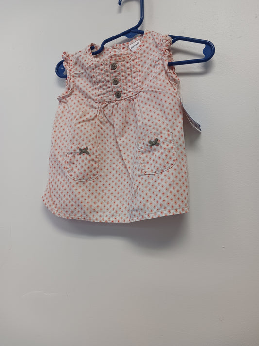 White/Pink Carters Dress, 9M G