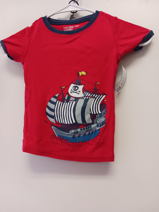 Red/Navy Pirate Gap Pjs, 3T B