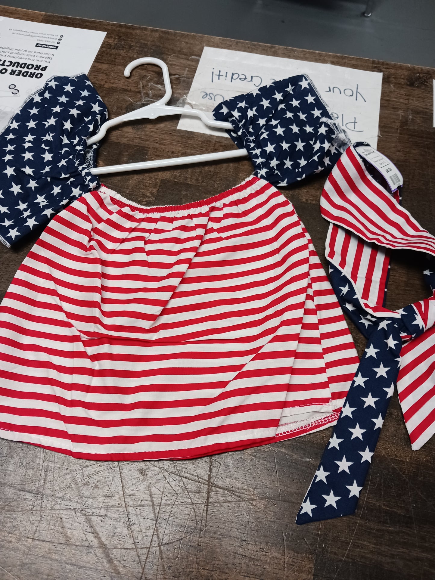 Red/White/Blue Boutique Striped Shirt, 2T G