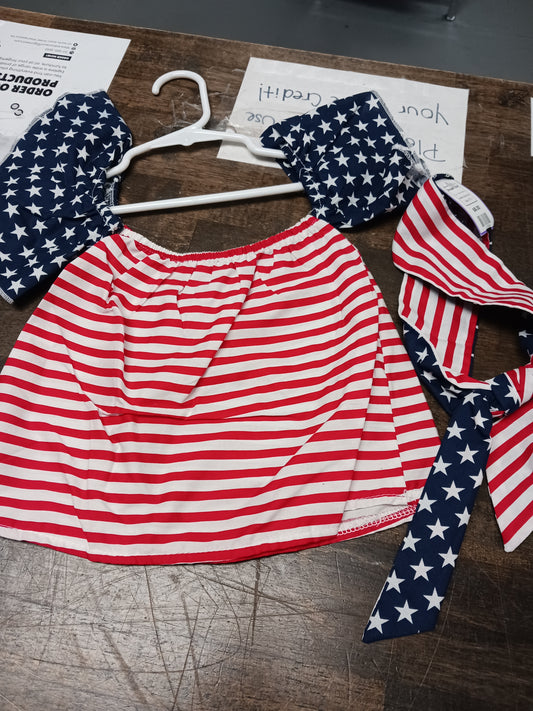 Red/White/Blue Boutique Striped Shirt, 2T G