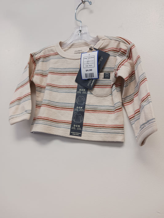 Tan/Blue/Pink/Green Modern Moments Longsleeve Shirt, NB B