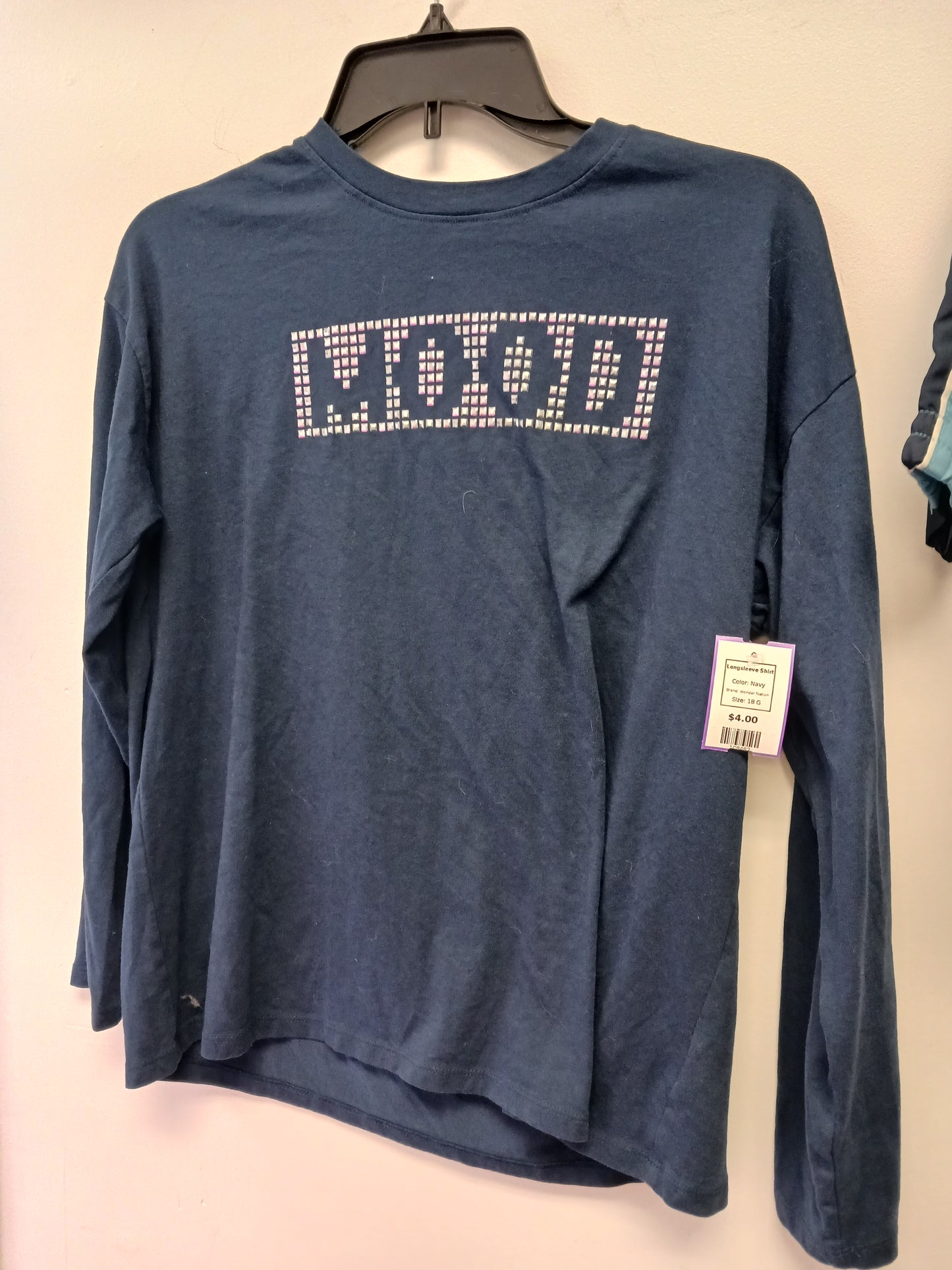 Navy Wonder Nation Longsleeve Shirt, 18 G