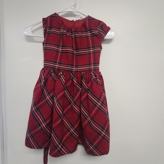 Red Plaid Carters Holiday Dress, 4T G