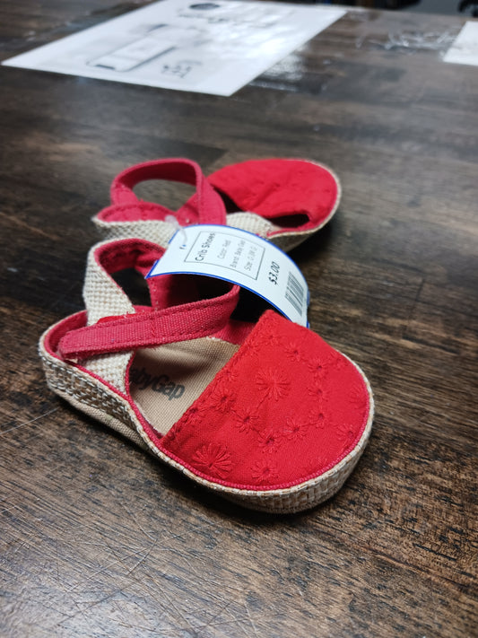 Red Baby Gap Crib Shoes, 0-3M G