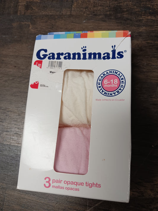 White/Pink Garanimals Tights(2Pk), 6M G