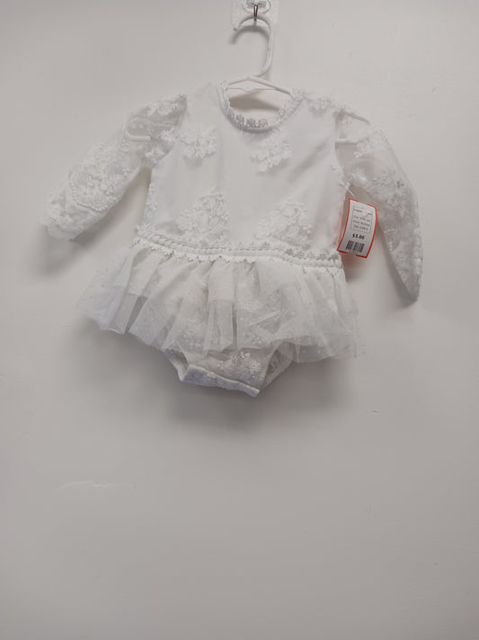 White Lace Boutique Longsleeve Onesie, 0-6M G
