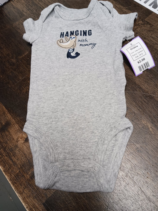 Grey Sloth Carters Onesie, 3M B