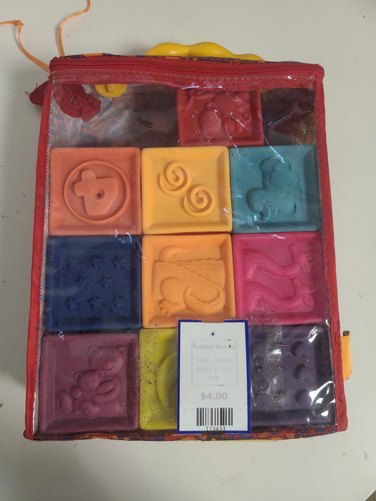 Colorful B. Toys Rubber Blocks