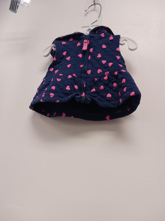Navy/Pink Hearts Carters Vest, 3M G