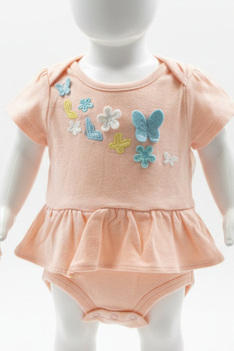 Pink Flower Carters Onesie, 3M G