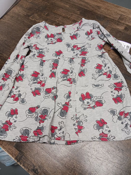 Grey Minnie Mouse Longsleeve Shirt, 5T G
