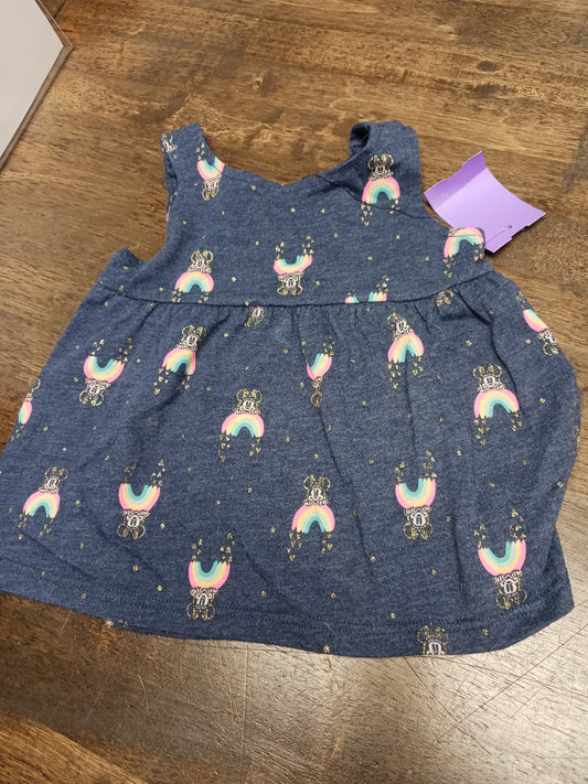 Navy Minnie/Rainbow Jumping Bean Tank Top, 12M G
