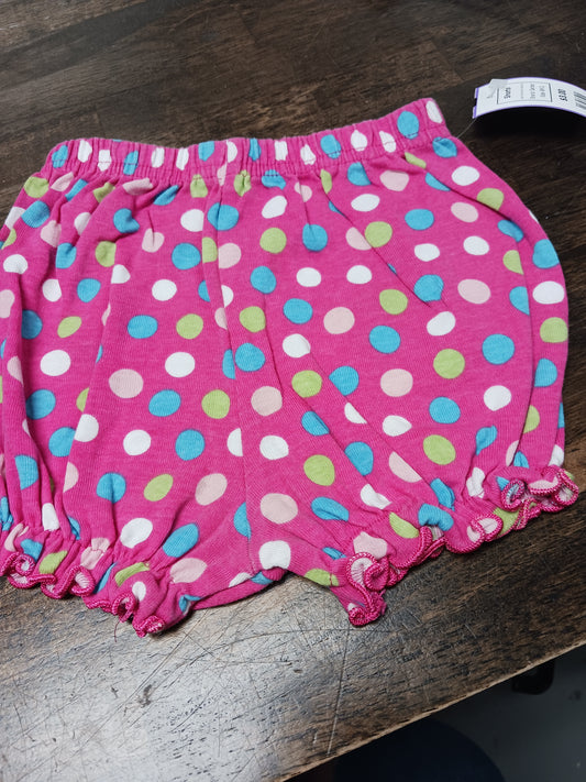 Pink/Colorful Polka Dot Gerber Shorts, 6M G