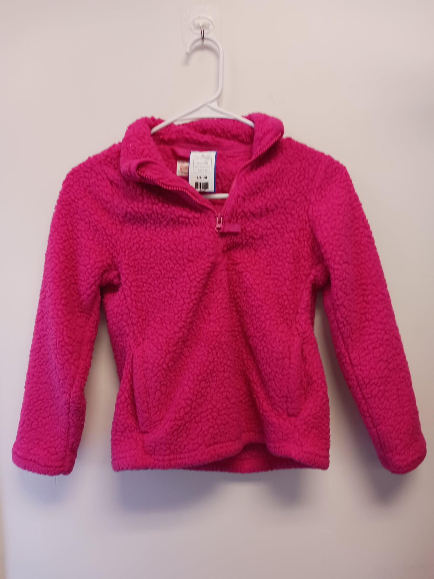 pink Wonder Nation 1/4 Zip Fuzzy Jacket 7/8, 7 G