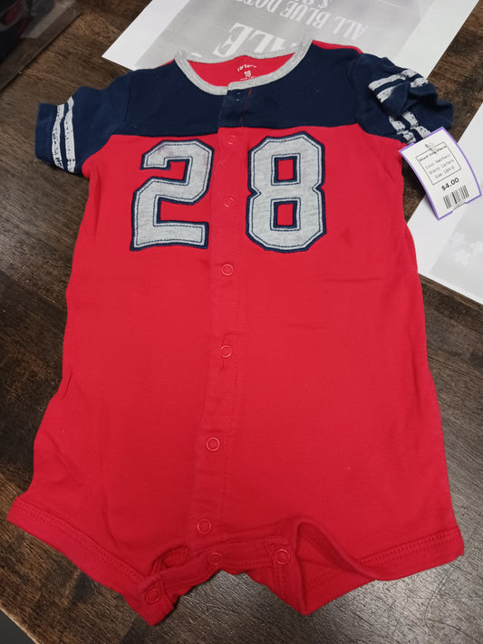 Red/Navy Carters Short One Piece, 18M B