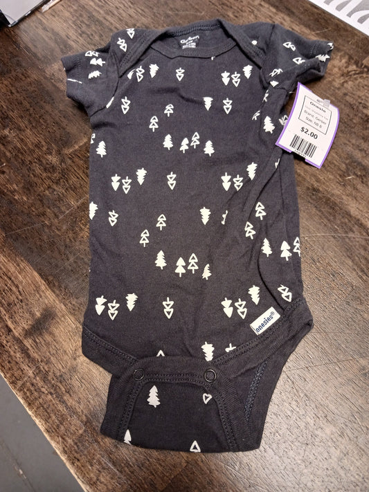 Grey/White Tree Gerber Onesie, NB B