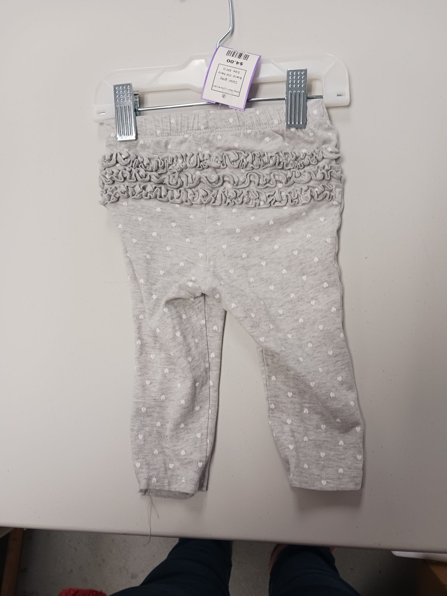 grey Old Navy Grey Heart Pants 6-12m, 6M G