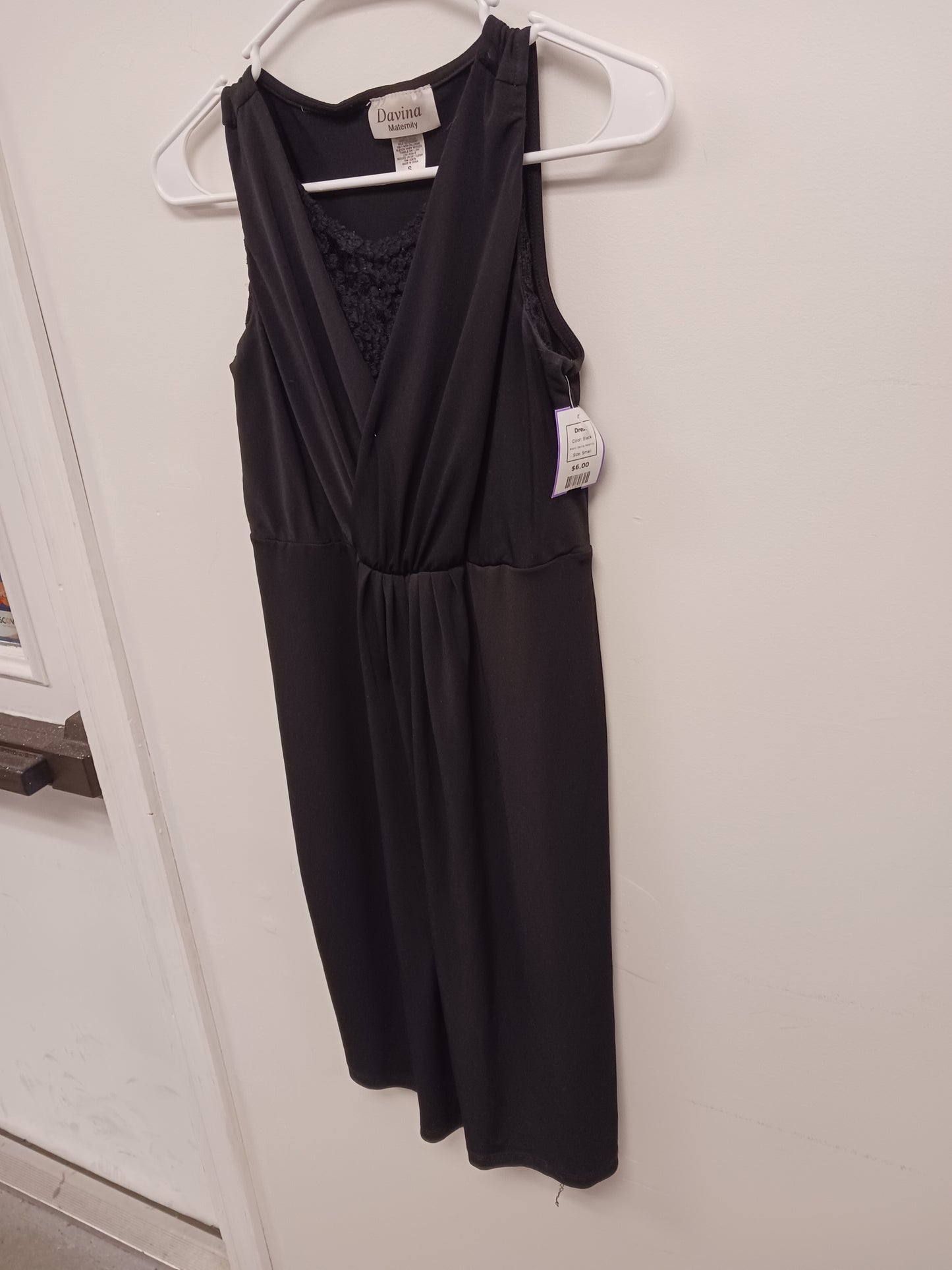 Black Davina Maternity Dress, Small