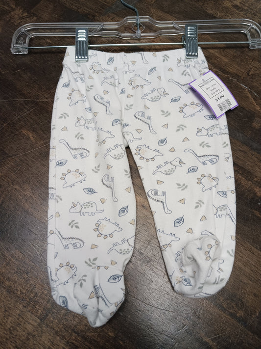 white  Dino Pants 6-9m, 6M B