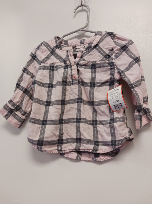 pink/black Jumping Bean Flannel Shirt, 12M G