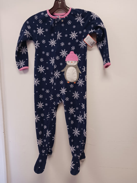 Navy/White Snowflake Carters Sleeper, 3T G