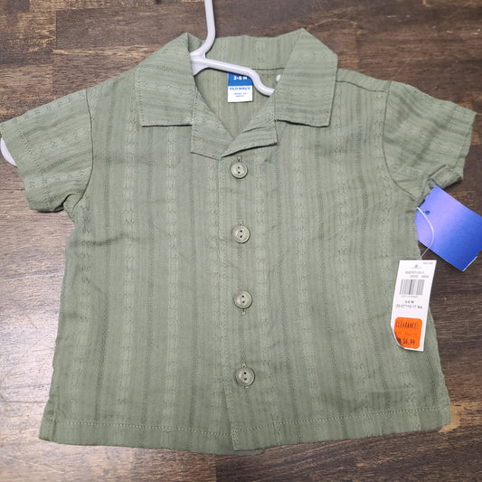green old navy button up shirt, 3M B