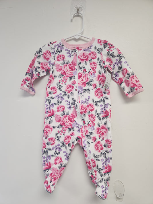 White/Pink/Purple Flowers Wonder Nation Sleeper, 3M G