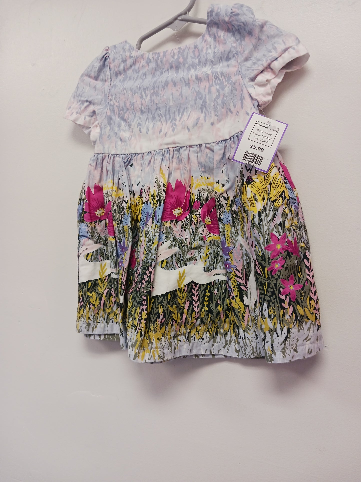 multi OshKosh Flowered Dress, 12M G