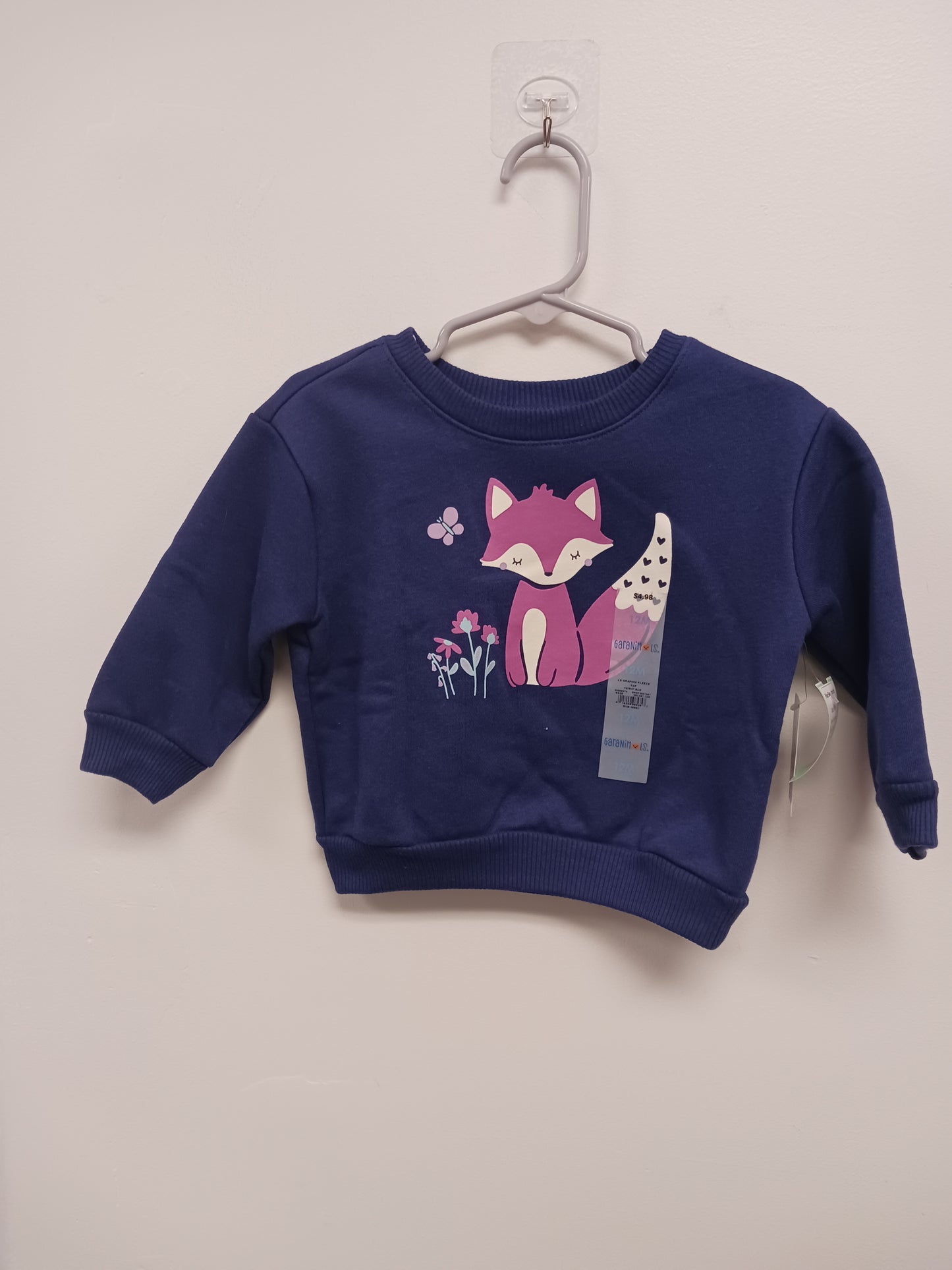 Blue Garanimals Fox Sweatshirt, 12M G