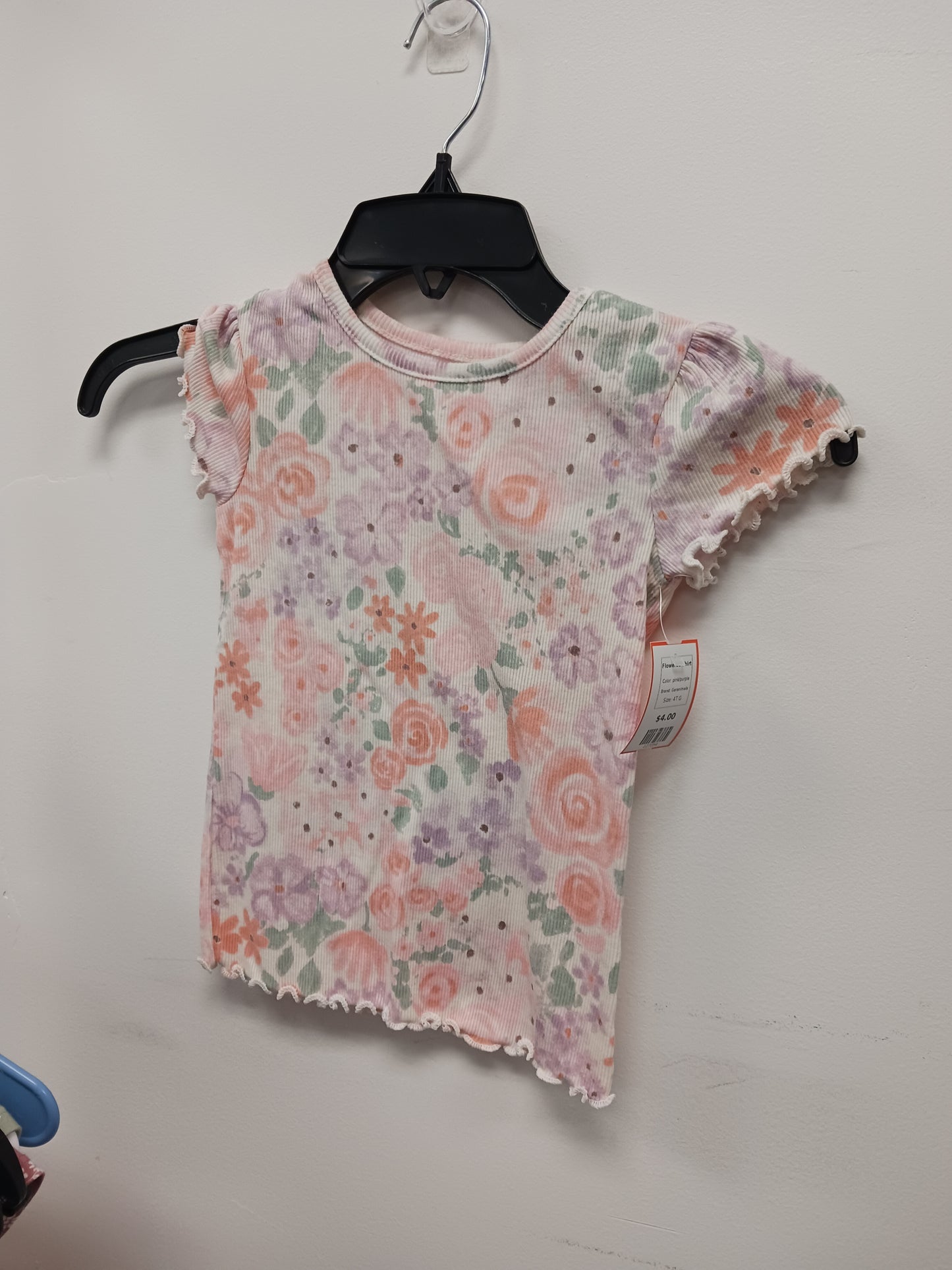 pink/purple Garanimals Flowered Shirt, 4T G