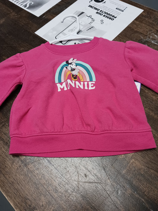 Pink Minnie/Rainbow Jumping Bean Longsleeve Shirt, 18M G