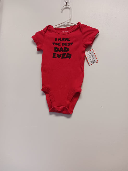 Red Best Dad Ever Okie Dokie Onesie, 9M B
