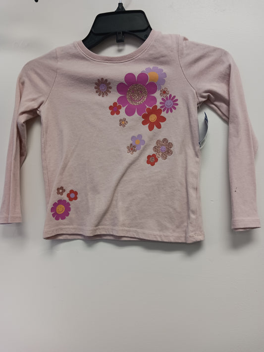 Pink Flower Jumping Bean Longsleeve Shirt, 5T G