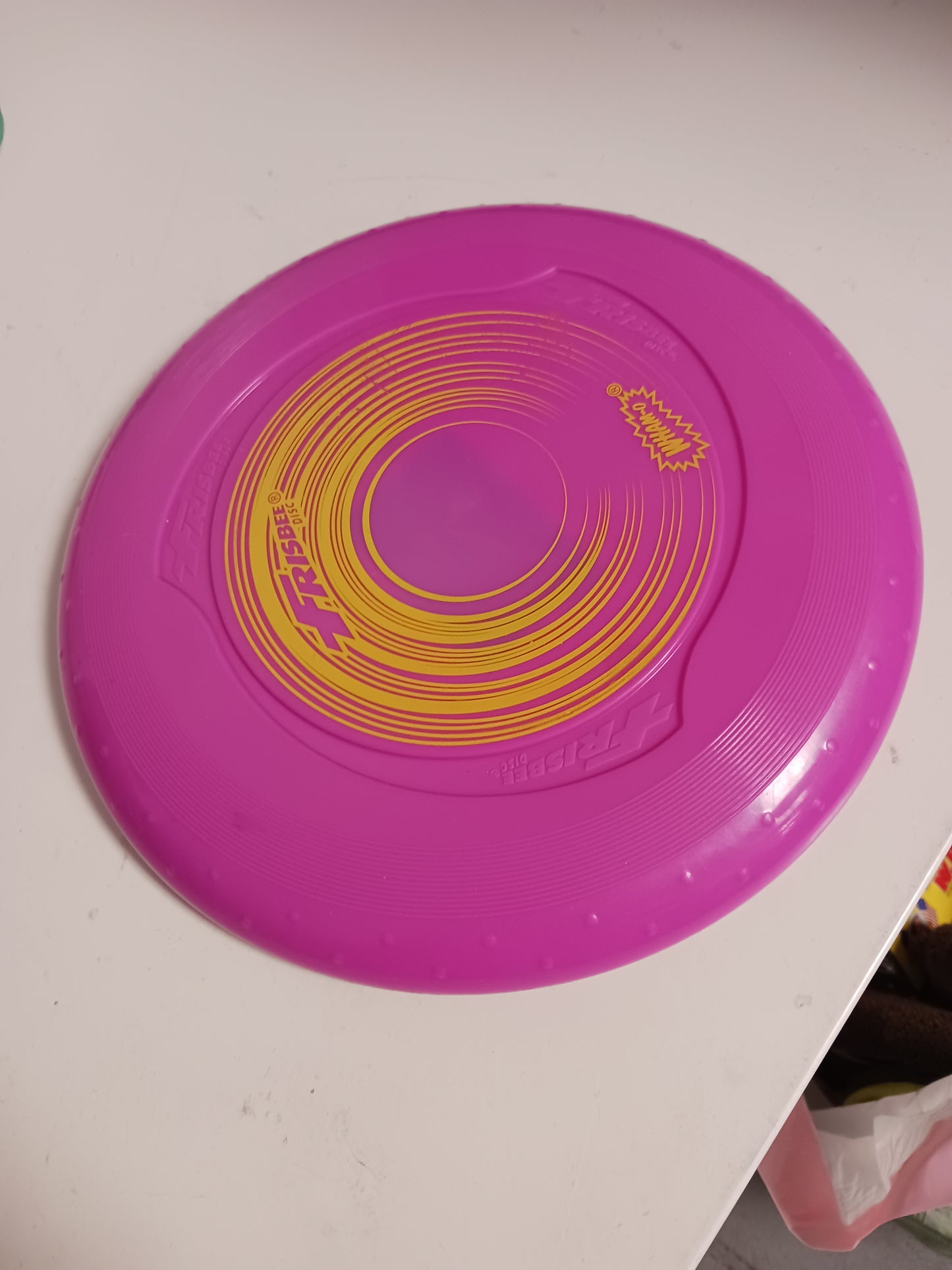 pink Wham-o Swirl Design Frisbee