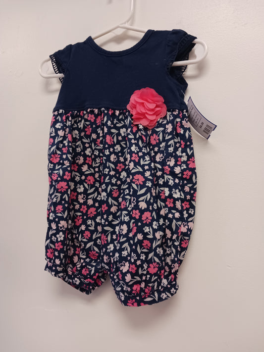 Navy/Pink Carters Short One Piece, 9M G