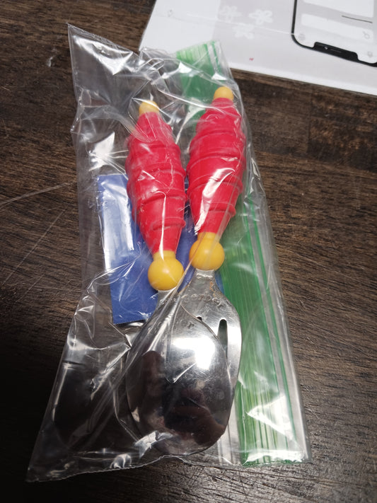 red/yellow  Toddler Spoon & Fork set